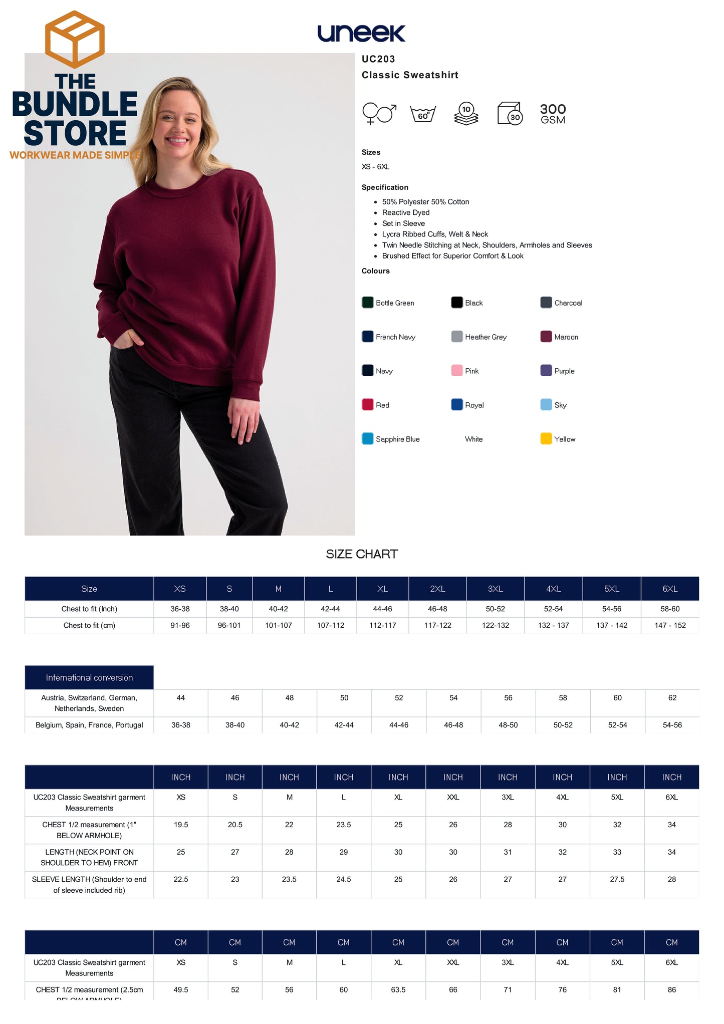 Add On - 2 x UC203 Sweatshirts