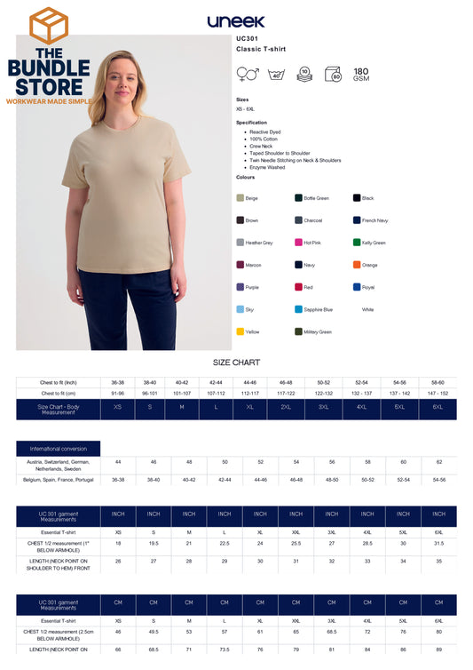 Add On - 3 x UC301 Classic T Shirts