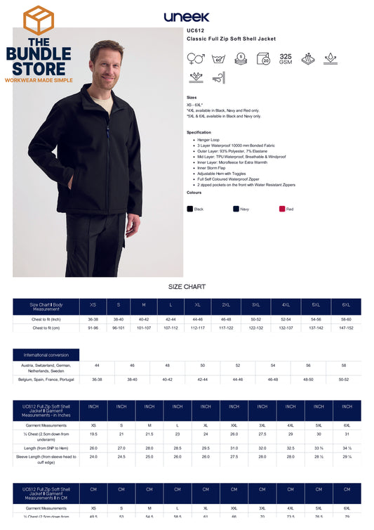 Add On - 2 x UC612 Classic Softshell Jackets