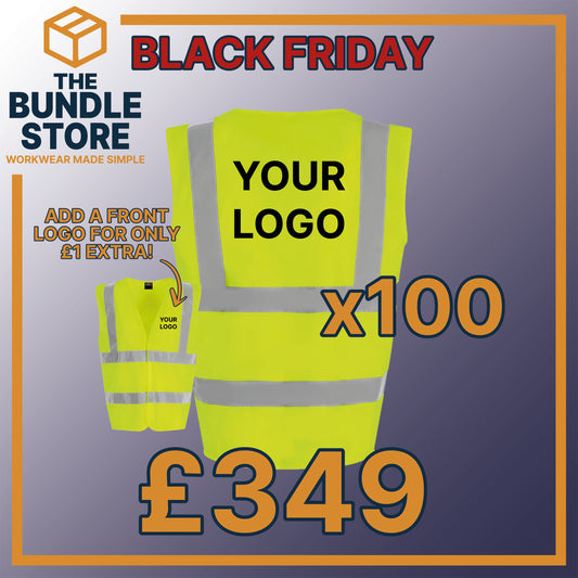 BF Deal - Black Friday Bundle – 100 x Hi Viz Vests - £349.99