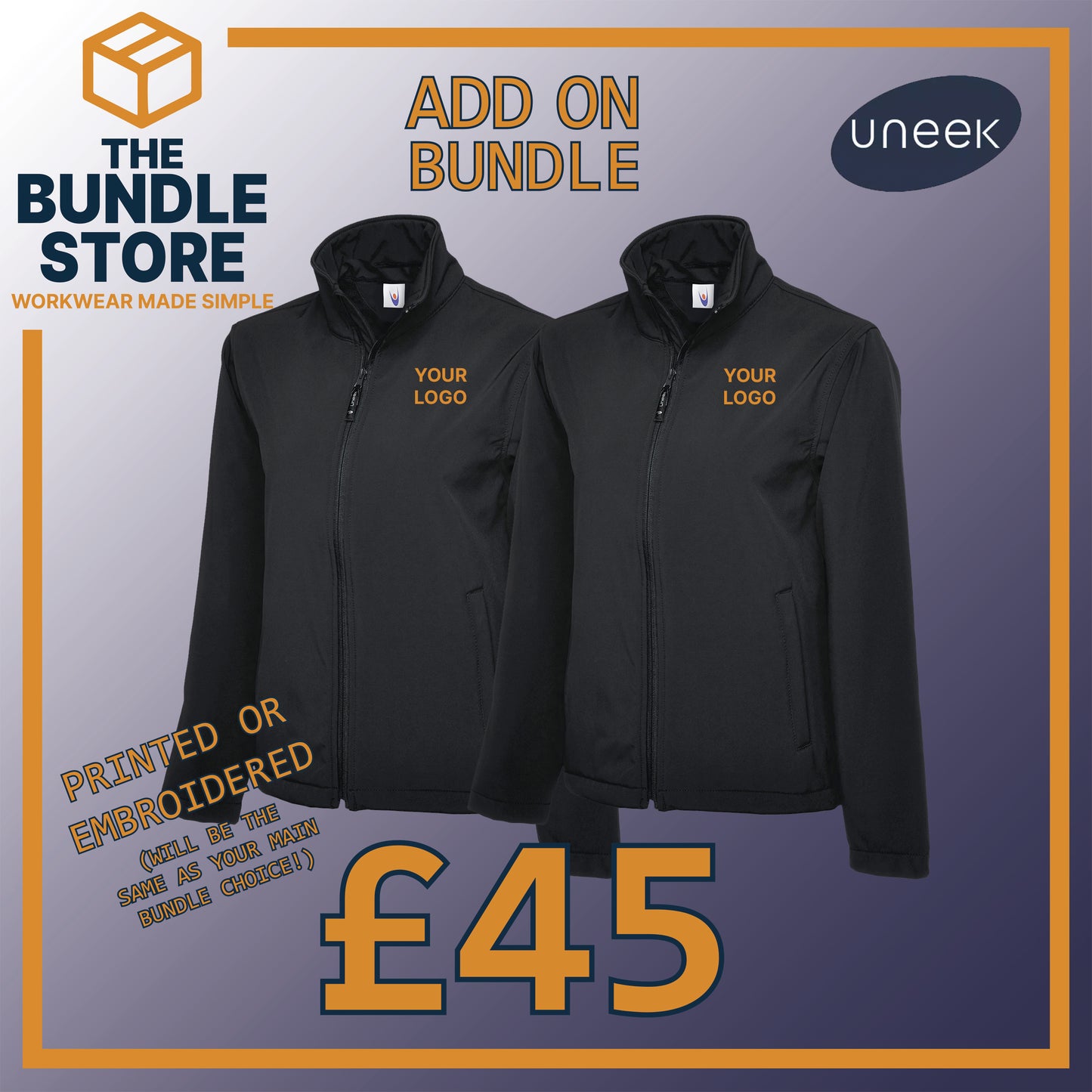 Add On - 2 x UC612 Classic Softshell Jackets