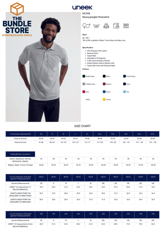 Add On - 2 x UC102 Premium Polo Shirts