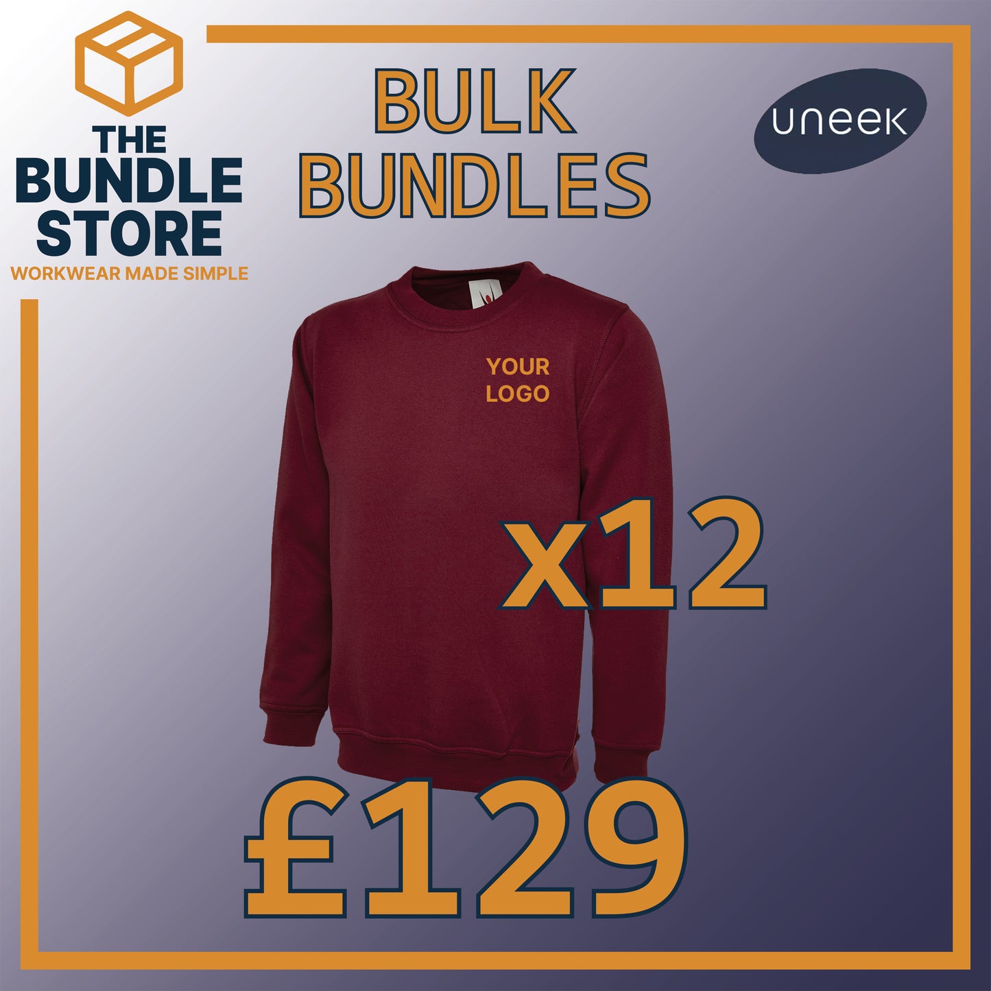 Bulk Deal - 12 Uneek Sweatshirts UC203