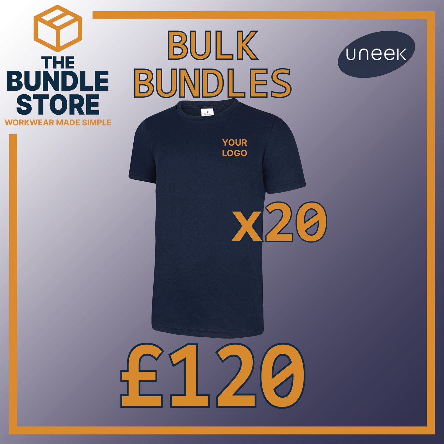 Bulk Deal - 20 Uneek T Shirts UC320