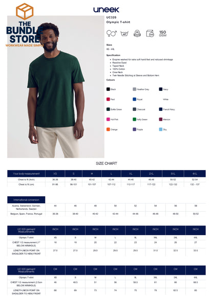 Bulk Deal - 20 Uneek T Shirts UC320