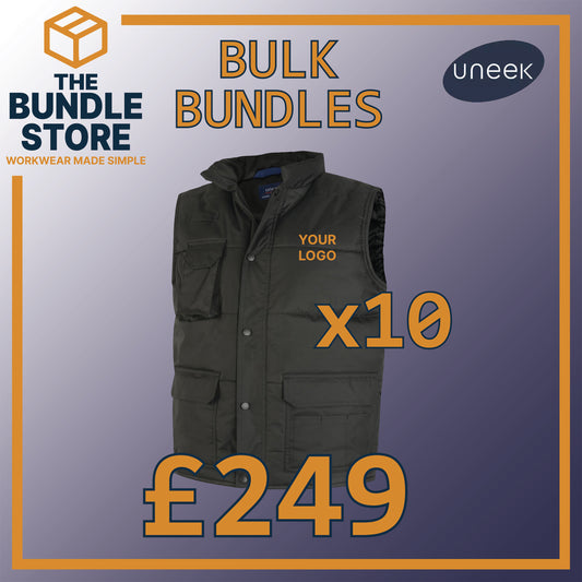 Bulk Deal - 10 Uneek Bodywarmers UC640
